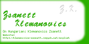 zsanett klemanovics business card